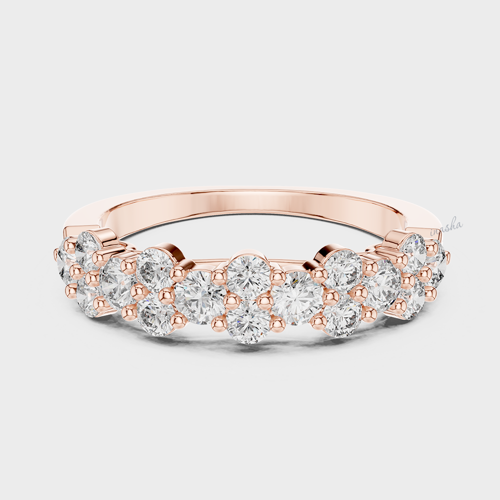 Rose gold lab grown diamond band
